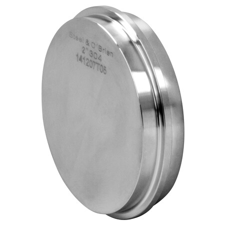 Steel & Obrien 1-1/2" Plain John Perry Solid End Cap - .484" Long 316SS 16AJP-1.5-316